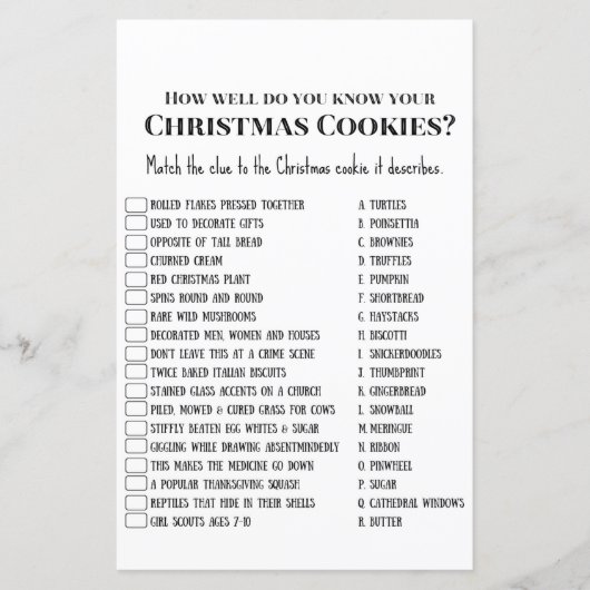 Weihnachts-Party-Spiel (Vorderseite)