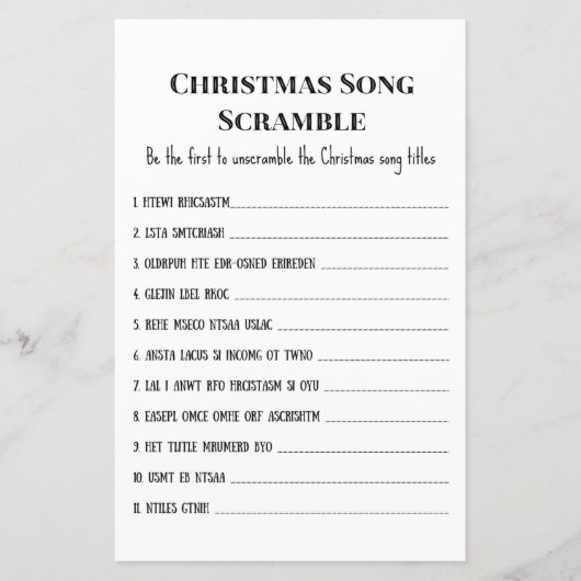 Weihnachts-Party-Spiel (Vorderseite)