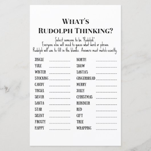 Weihnachts-Party-Spiel (Vorderseite)
