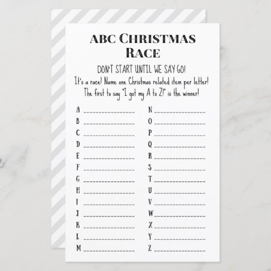 Weihnachts-Party-Spiel (Vorne/Hinten)