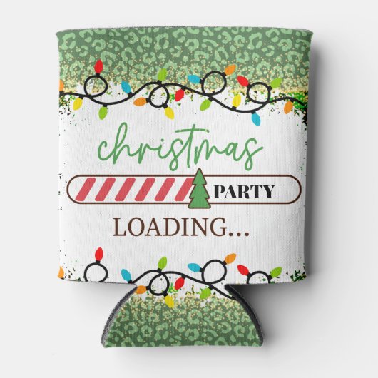 Weihnachts Party String Lights Gaming Dosenkühler (Vorderseite)