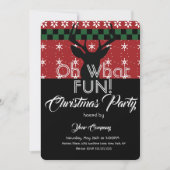 Weihnachts-Party Sweater Dei Ugly Sweater Einladung (Vorderseite)