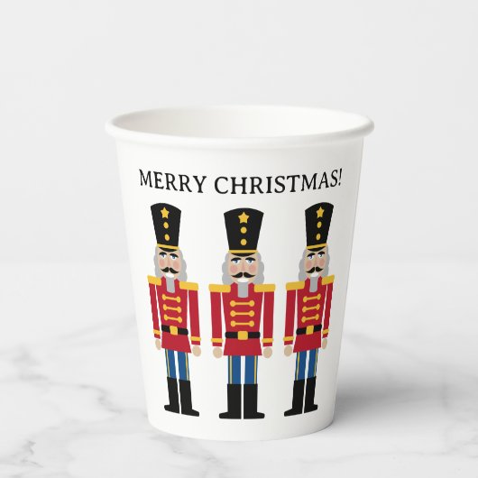 Weihnachts-Party-Tassen mit Nutcracker zeichnend Pappbecher (Rückseite)