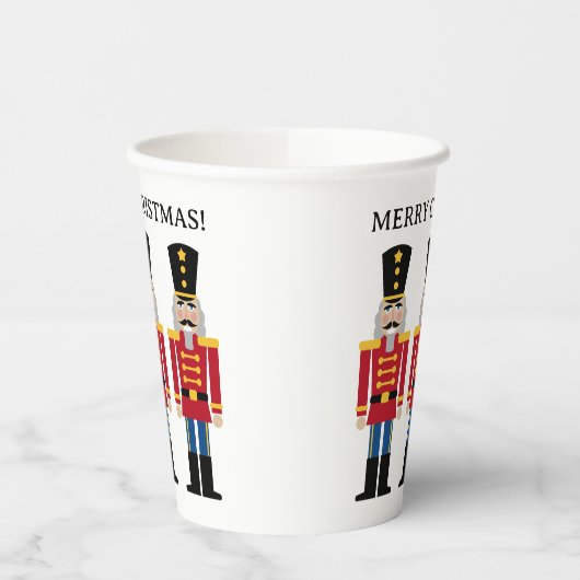 Weihnachts-Party-Tassen mit Nutcracker zeichnend Pappbecher (Links)