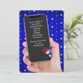 Weihnachts-Party-Telefonanschrift Einladung (Stehend Vorderseite)