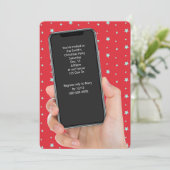 Weihnachts-Party-Textnachricht telefonisch Einladung (Stehend Vorderseite)