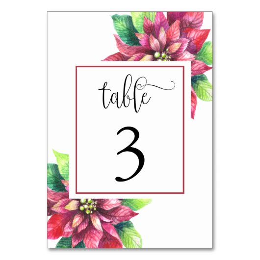 Weihnachts-Party-Tischnummer Tischnummer (Rückseite)