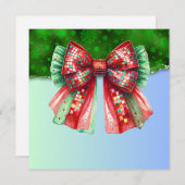 Weihnachts-Party Tropfen Bling Festival Merry Xmas Einladung (Vorne/Hinten)