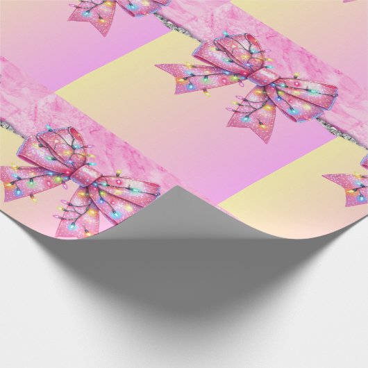 Weihnachts-Party Tropfen Bling Festival Merry Xmas Geschenkpapier (Ecke)