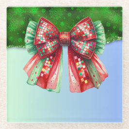 Weihnachts-Party Tropfen Bling Festival Merry Xmas Glasuntersetzer