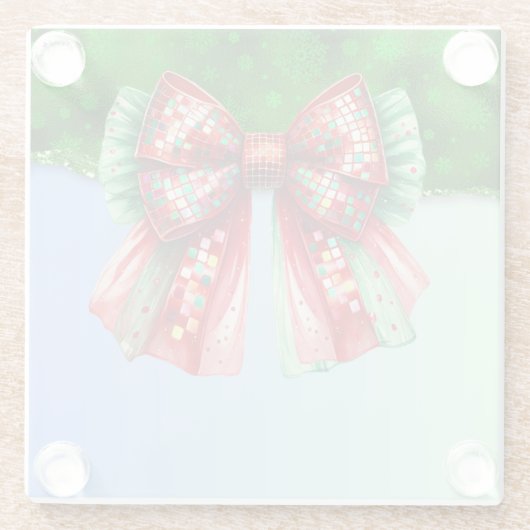 Weihnachts-Party Tropfen Bling Festival Merry Xmas Glasuntersetzer (Rückseite)