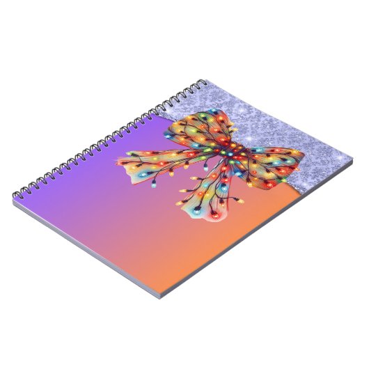 Weihnachts-Party Tropfen Bling Festival Merry Xmas Notizblock (Linke Seite)