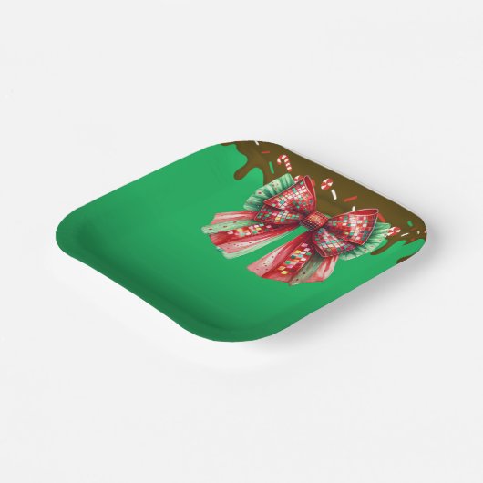 Weihnachts-Party Tropfen Bling Festival Merry Xmas Pappteller (Gewinkelt)