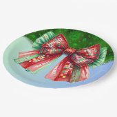 Weihnachts-Party Tropfen Bling Festival Merry Xmas Pappteller (Schrägansicht)