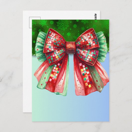 Weihnachts-Party Tropfen Bling Festival Merry Xmas Postkarte (Vorne/Hinten)