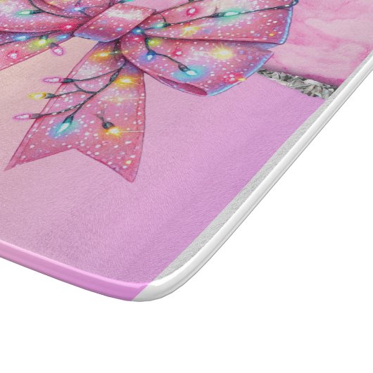 Weihnachts-Party Tropfen Bling Festival Merry Xmas Schneidebrett (Ecke)