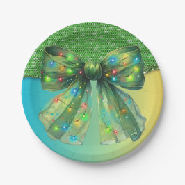 Weihnachts-Party Tropfen Bling Merry Xmas Lights B Pappteller