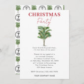 Weihnachts-Party Tropical Palm Tree Einladung (Vorne/Hinten)