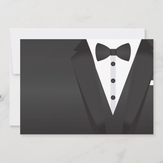 Weihnachts-Party Tuxedo Bow Krawatte Ball Dinner E Einladung (Rückseite)