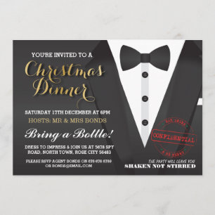 Weihnachts-Party Tuxedo Bow Krawatte Ball Dinner E Einladung
