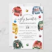 Weihnachts-Party Ugly Sweater Einladung (Vorderseite)