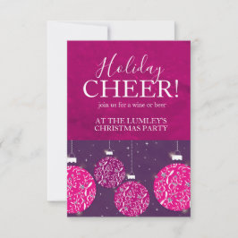 Weihnachts-Party Urlaub baumelrosa Einladungen