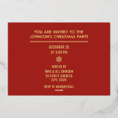 Weihnachts Party Urlaub Snowflake Einladung (Rückseite)
