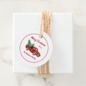 Weihnachts-Party Vintager Rotlastwagen Geschenkanhänger (Beispiel)