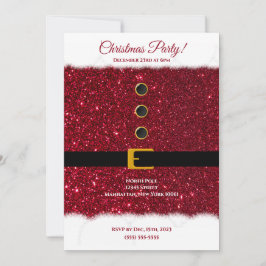Weihnachts-Party-Weihnachten-Dazzling Rotes Outfit Einladung
