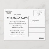 Weihnachts-Party | Weihnachten Niedlicher Winter M Postkarte (Rückseite)