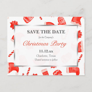 Weihnachts-Party | Weihnachten Niedlicher Winter M Postkarte