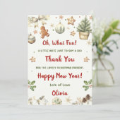 Weihnachts-Party Weihnachten Vielen Dank Einladung (Stehend Vorderseite)