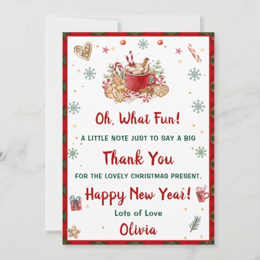 Weihnachts-Party Weihnachten Vielen Dank Einladung (Vorderseite)