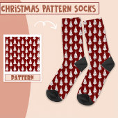 Weihnachts Party Weihnachtsbaumen Rotes Muster Socken