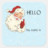 Weihnachts-Party Weihnachtsname Tag Abzeichen Quadratischer Aufkleber (Vorderseite)