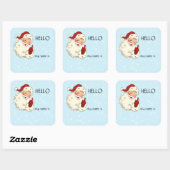 Weihnachts-Party Weihnachtsname Tag Abzeichen Quadratischer Aufkleber (Blatt)