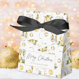 Weihnachts-Party White & Gold Elegante Luxus Geschenkschachtel