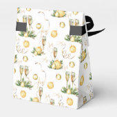 Weihnachts-Party White & Gold Elegante Luxus Geschenkschachtel (Rückseite)