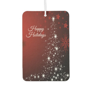 Weihnachts-Party White Stars Tree Rote Schneeflock Autolufterfrischer