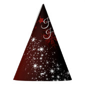 Weihnachts-Party White Stars Tree Rote Schneeflock Partyhütchen (Links)