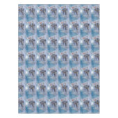 Weihnachts Party Winter White Snowman Blue Rustika Tischdecke (Vorderseite)