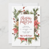 Weihnachts-Party-Winterfolieneinladung Einladung (Vorderseite)