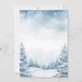 Weihnachts-Party Winterwaldlandschaft Einladung (Rückseite)
