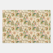 Weihnachts-Pastell-Engel aus der Mitte des Jahrhun Geschenkpapier Set (Vorderseite)