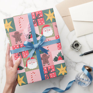 Weihnachts-Patchwork Feiertag Weihnachten Weihnach Geschenkpapier