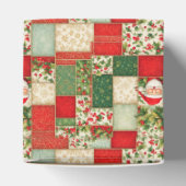 Weihnachts-Patchwork in Rot und Grün Geschenkschachtel (Oben)