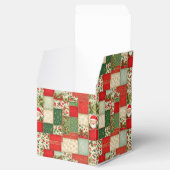 Weihnachts-Patchwork in Rot und Grün Geschenkschachtel (Geöffnet)