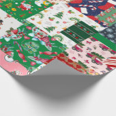 Weihnachts-Patchwork-Mischfarbe Geschenkpapier (Ecke)