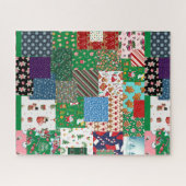 Weihnachts-Patchwork-Mischfarbe Puzzle (Horizontal)