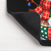 Weihnachts-Patchwork-Schneemann - Quilted Holiday Mousepad (Ecke)
